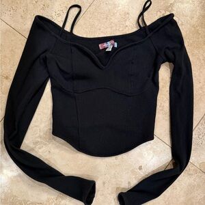 Urban Outfitters off the shoulder top black